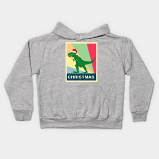 dinosaurs celebrate Christmas Kids Hoodie